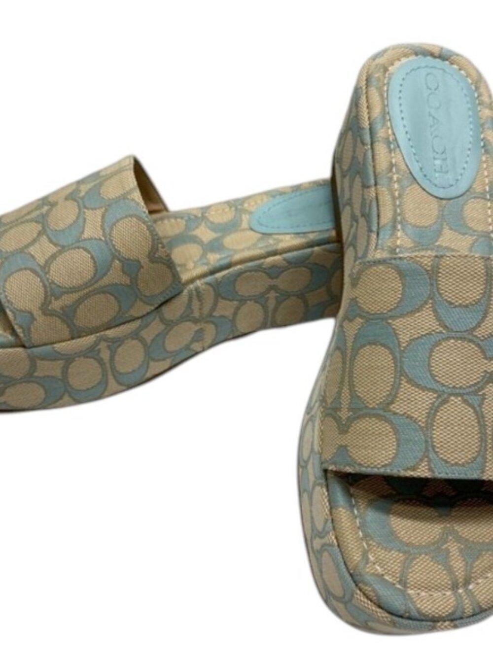 NEW COACH Women's Eloise Jacquard Sandal Blue – Size 8 (CT816) - Picture 2 of 3